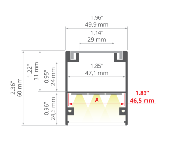 Elegantes Profildesign mit nahtlos integrierter Netzteilkammer